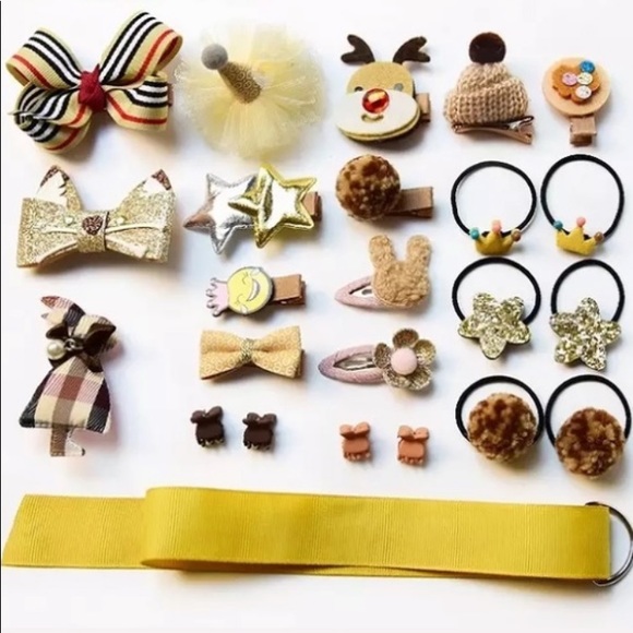 22pc Tan Hair Accessories Collection - Picture 2 of 7